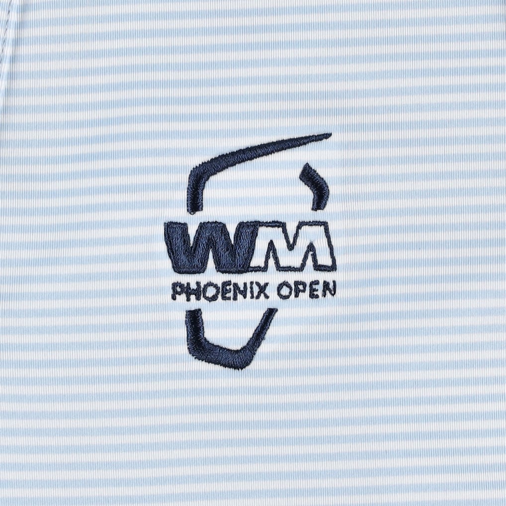  WM Phoenix Open FootJoy Women's Striped Sleeveless Polo - Light Blue